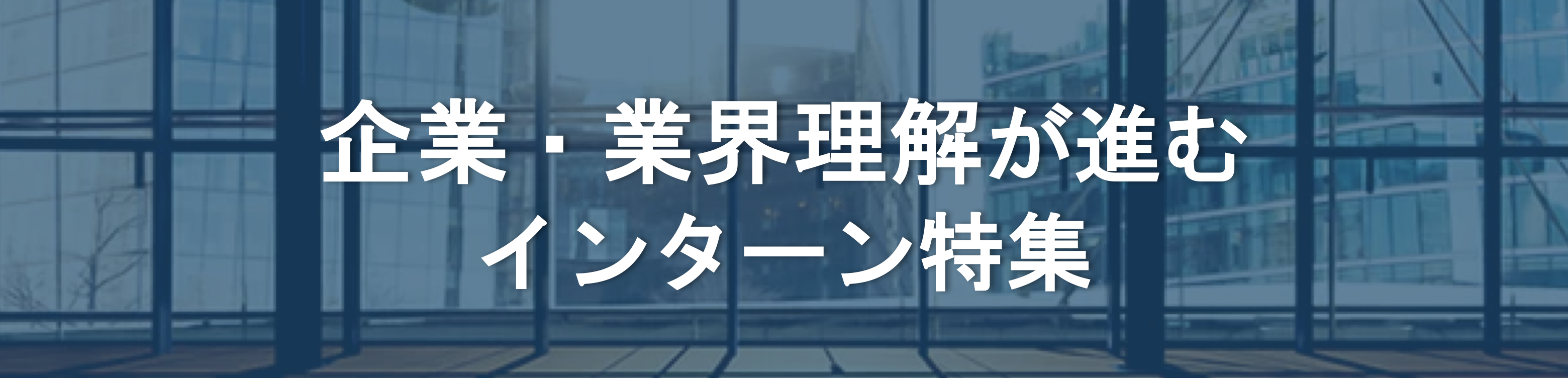 企業/業界理解が進むインターン特集